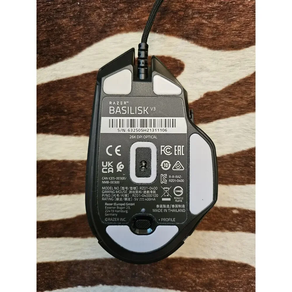 Razer Basilisk v3 Customizable Wired Ergonomic Gaming Mouse RZ01-0400